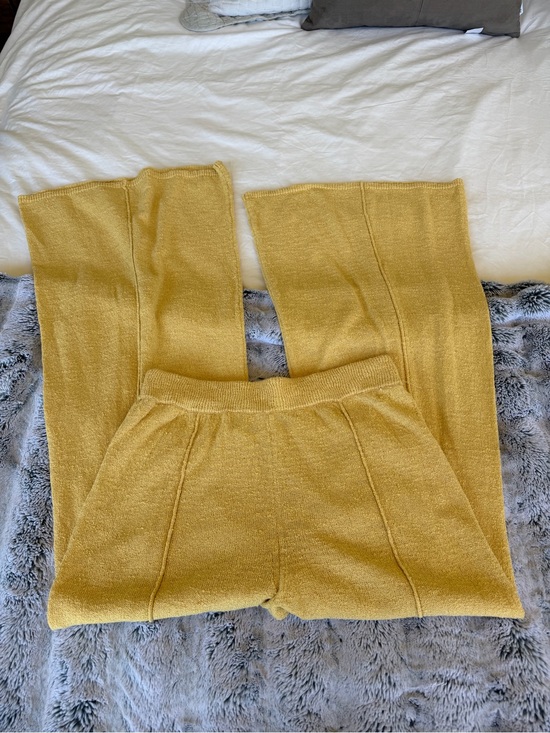 Free People Pants - Free People Knit Beach Pants Yellow